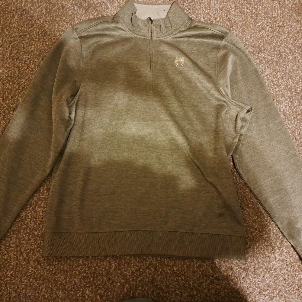 Cinch Pullover Aloe Green Qrt Zip